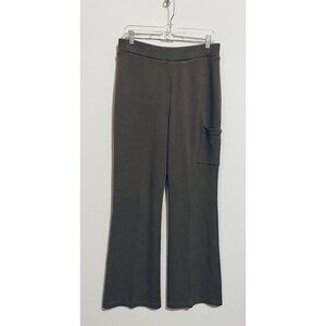 St John Sport Pants Womens Medium Taupe Brown Santana Knit Pull On Cargo Pocket
